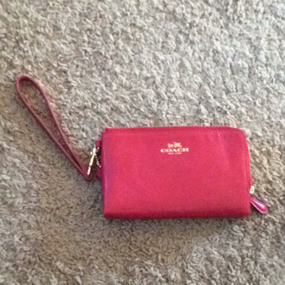 Authentic Coach red wristlet
